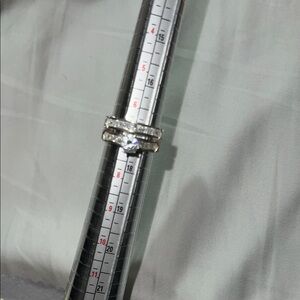 Elegant Silver Ring with Clear Stone